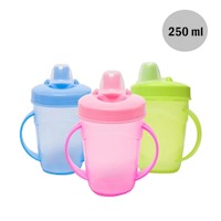 Pack x3 Taza Vaso entrenador para sorber con asas - 250 ml